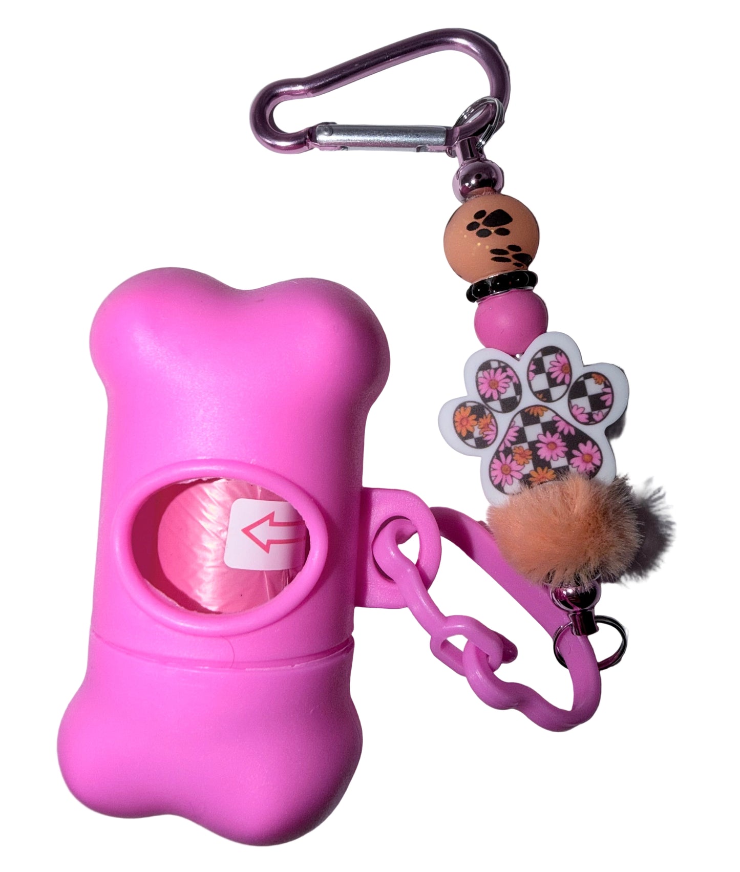 Pink/Orange Dog Poo Bag Dispenser