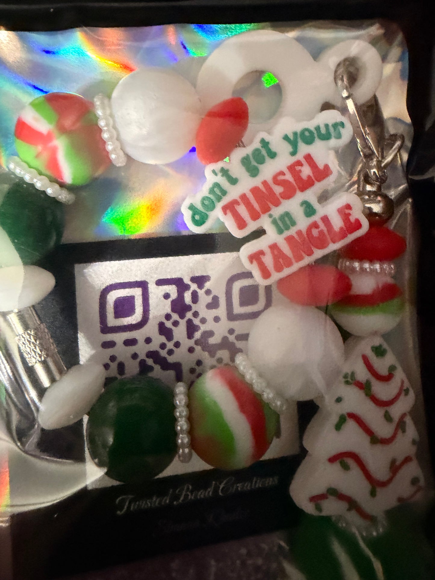 Don’t Get Your Tinsel In A Tangle Handle Bracelet and Charm