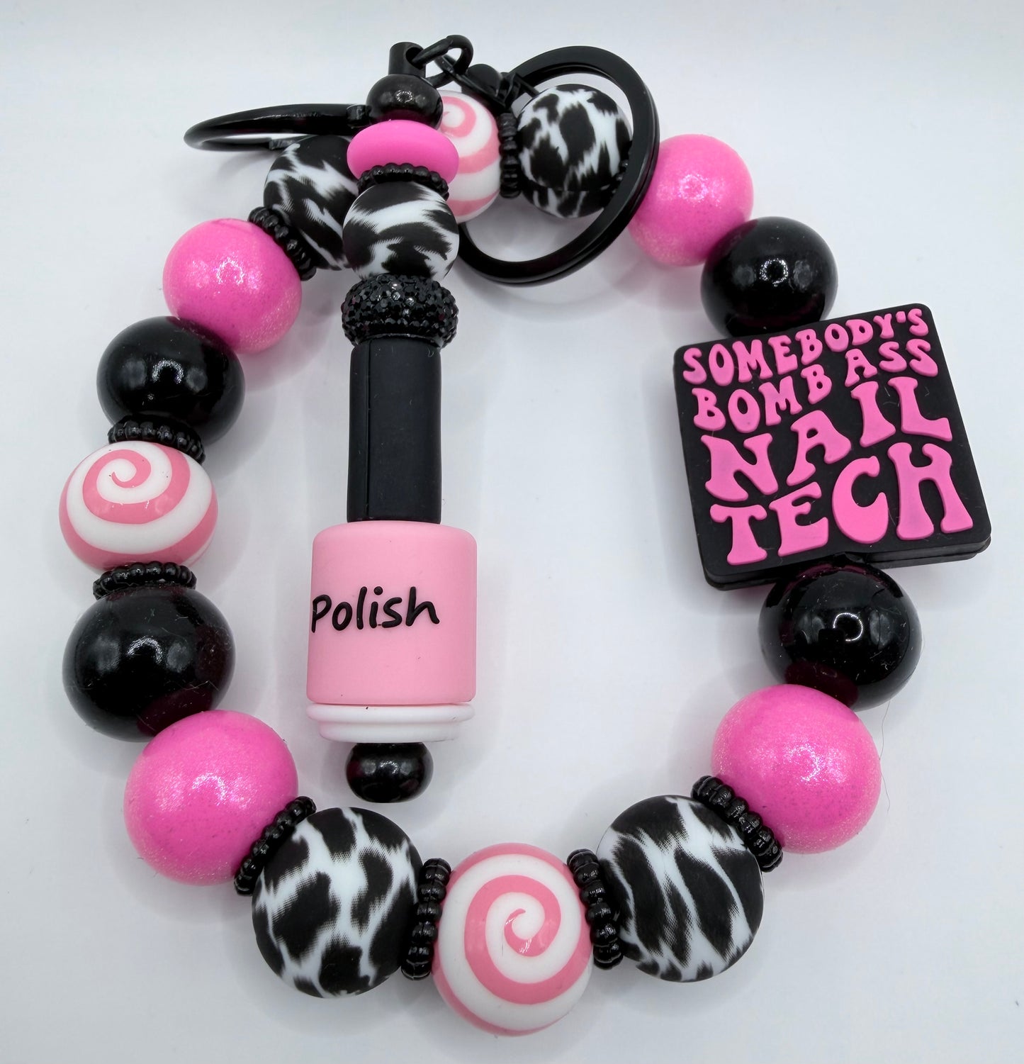 Somebody’s Bomb Nail Tech Wristlet With Keychain Add On