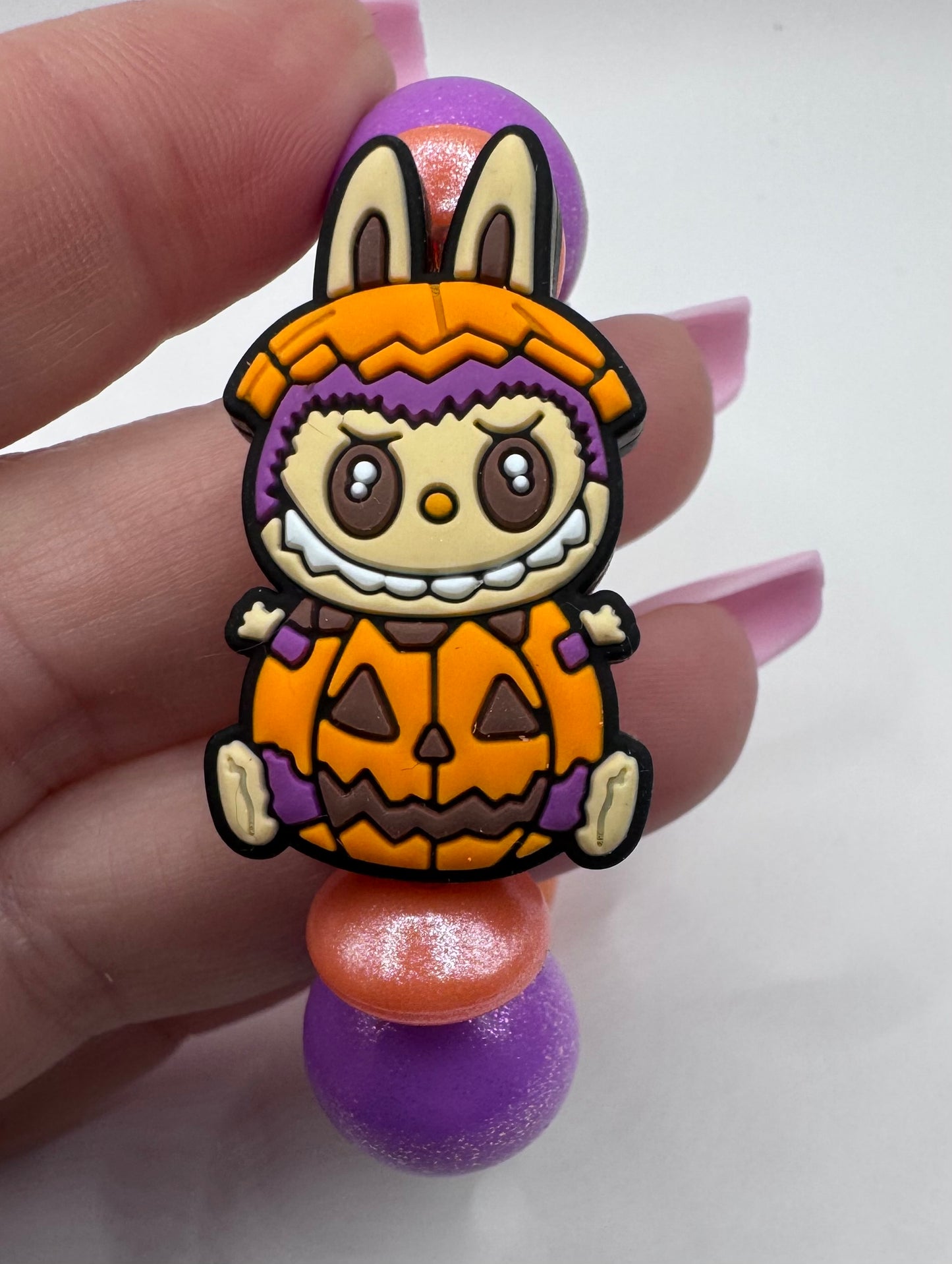 Pumpkin Labubu lookalike Handle Bracelet