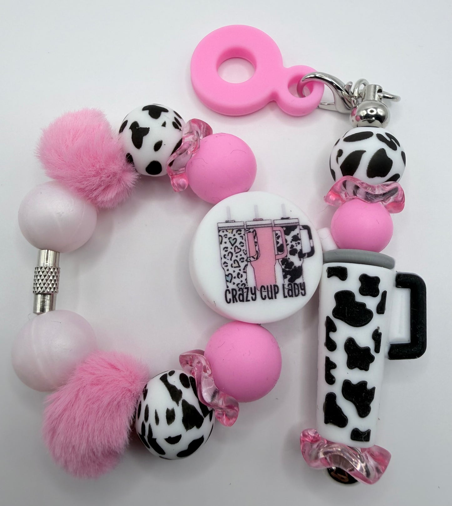 Crazy Cup Lady Tumbler Handle Bracelet & Charm