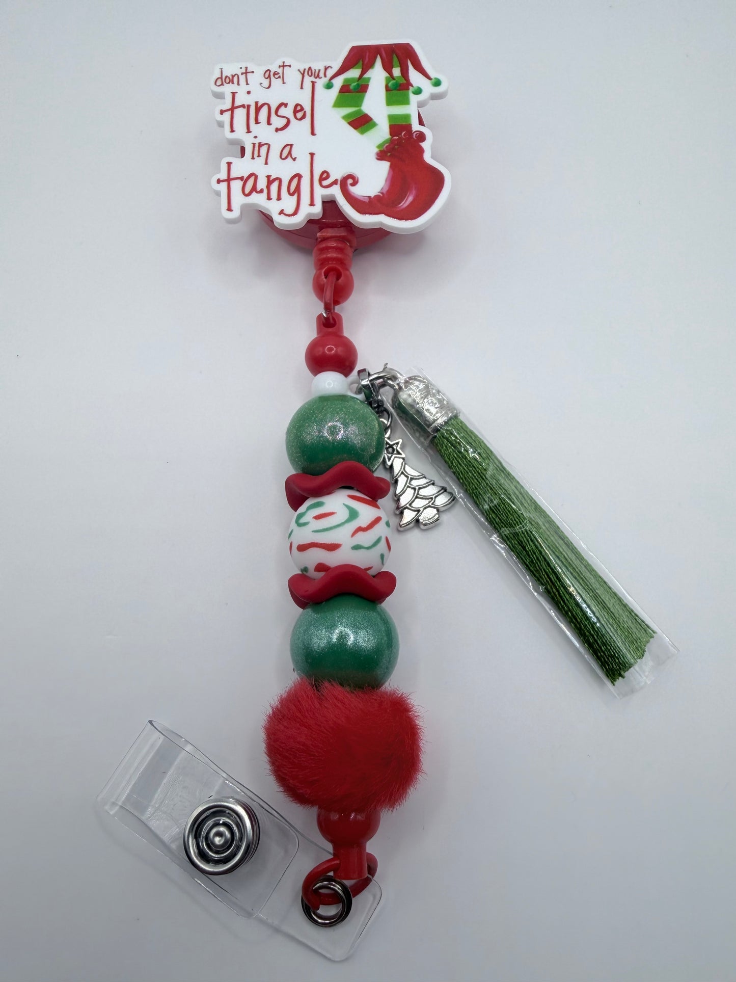 Don’t Get Your Tinsel In A Tangle Badge Reel