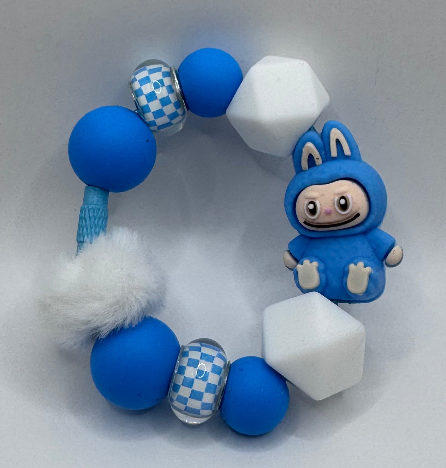 Blue Labubu lookalike Handle Bracelet