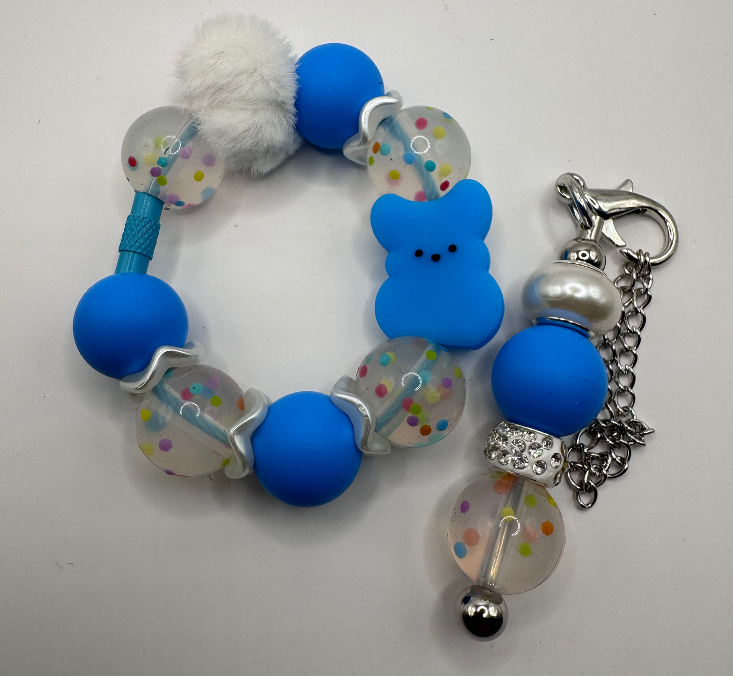 Blue Peep Handle Bracelet & Charm