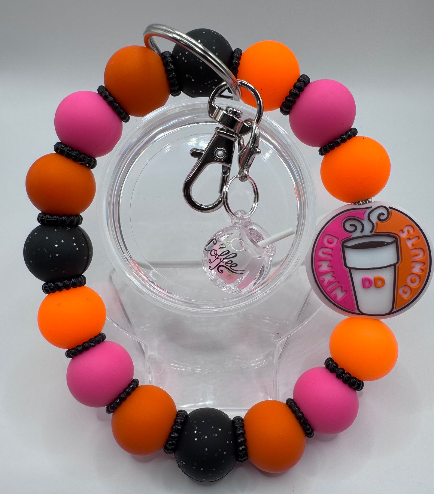 Pink & Orange Coffee Wristlet