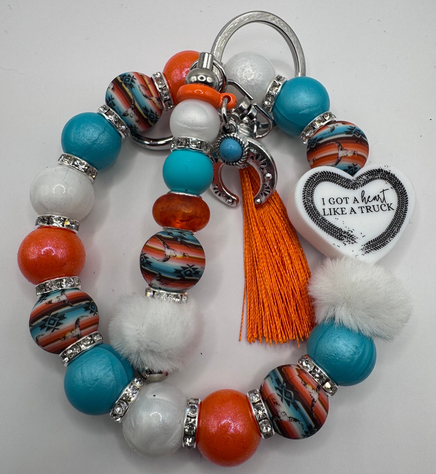 I Got A Heart Like A Truck Wristlet With Keychain Add On
