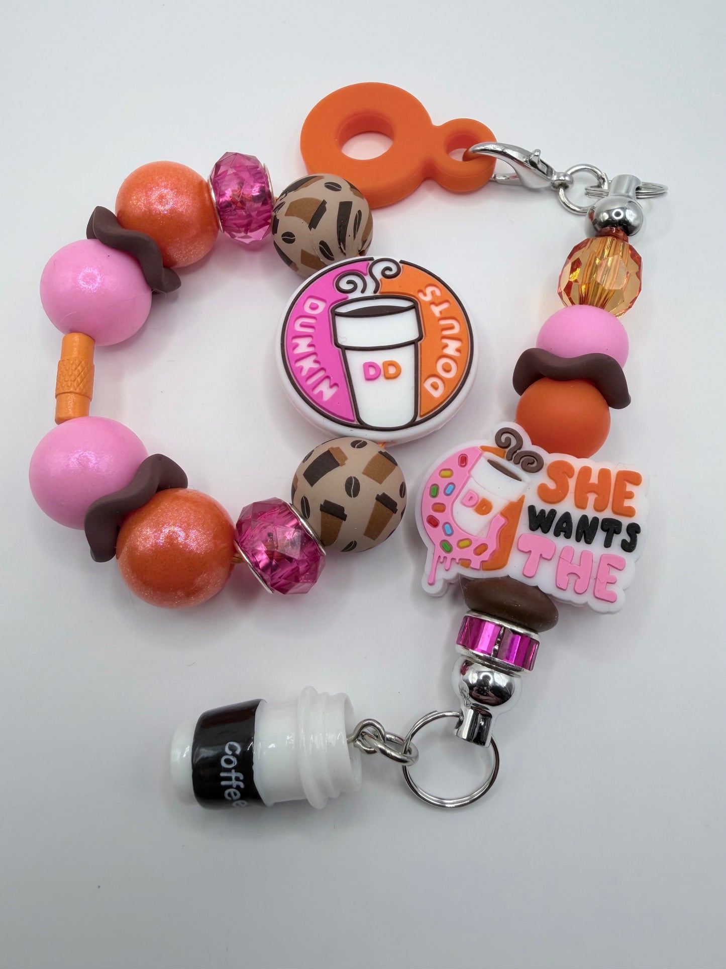 She Wants The Dunkin’ Tumbler Handle Bracelet & Charm