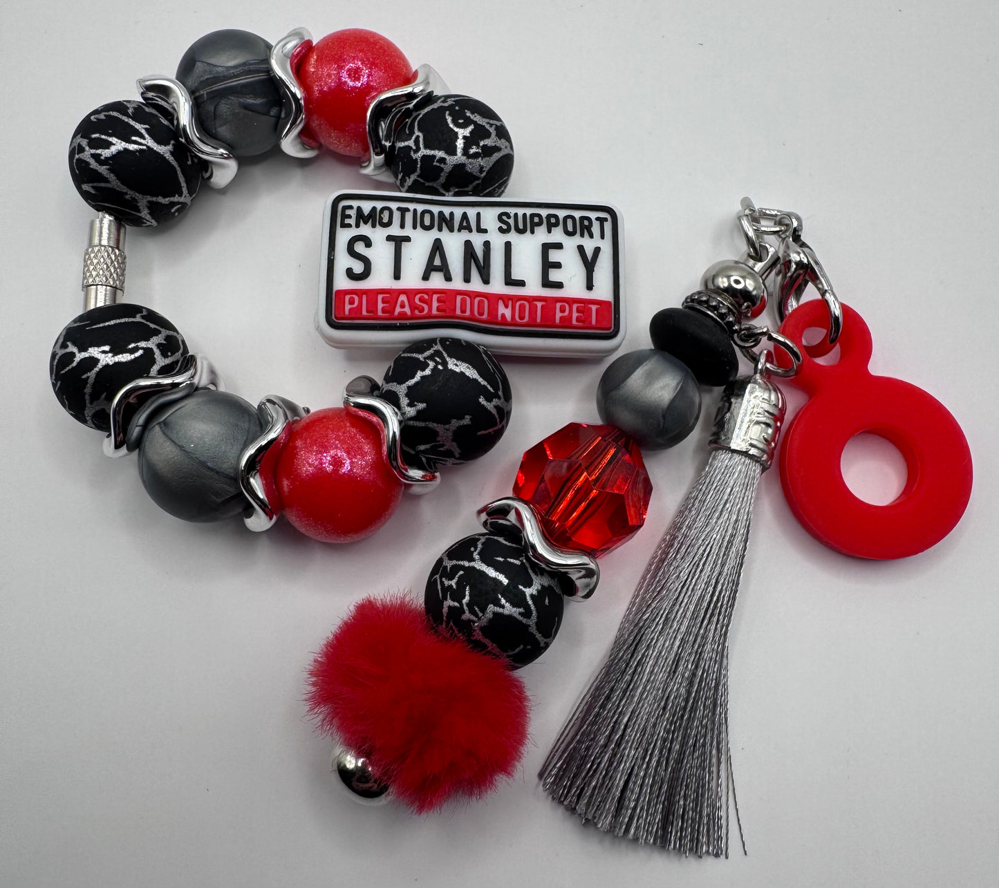 Emotional Support Stanley Handle Bracelet & Charm