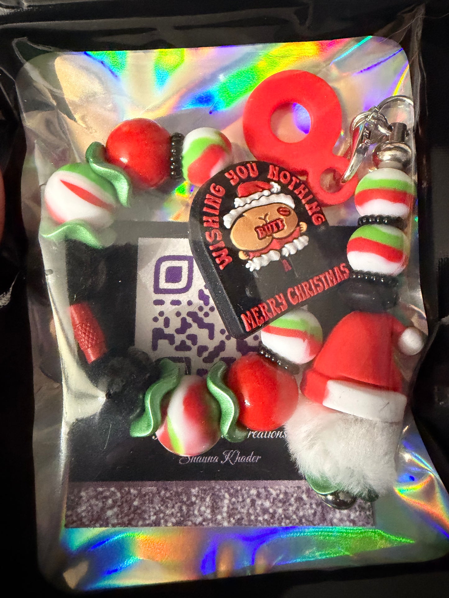 Wishing You Nothing Butt A Merry Christmas Handle Bracelet And Charm