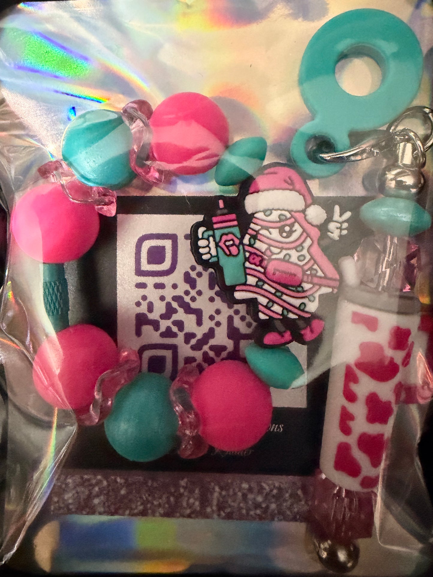 Sassy Christmas Handle Bracelet and Charm