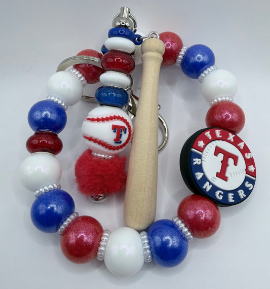 Texas Rangers Wristlet With Keychain Add On