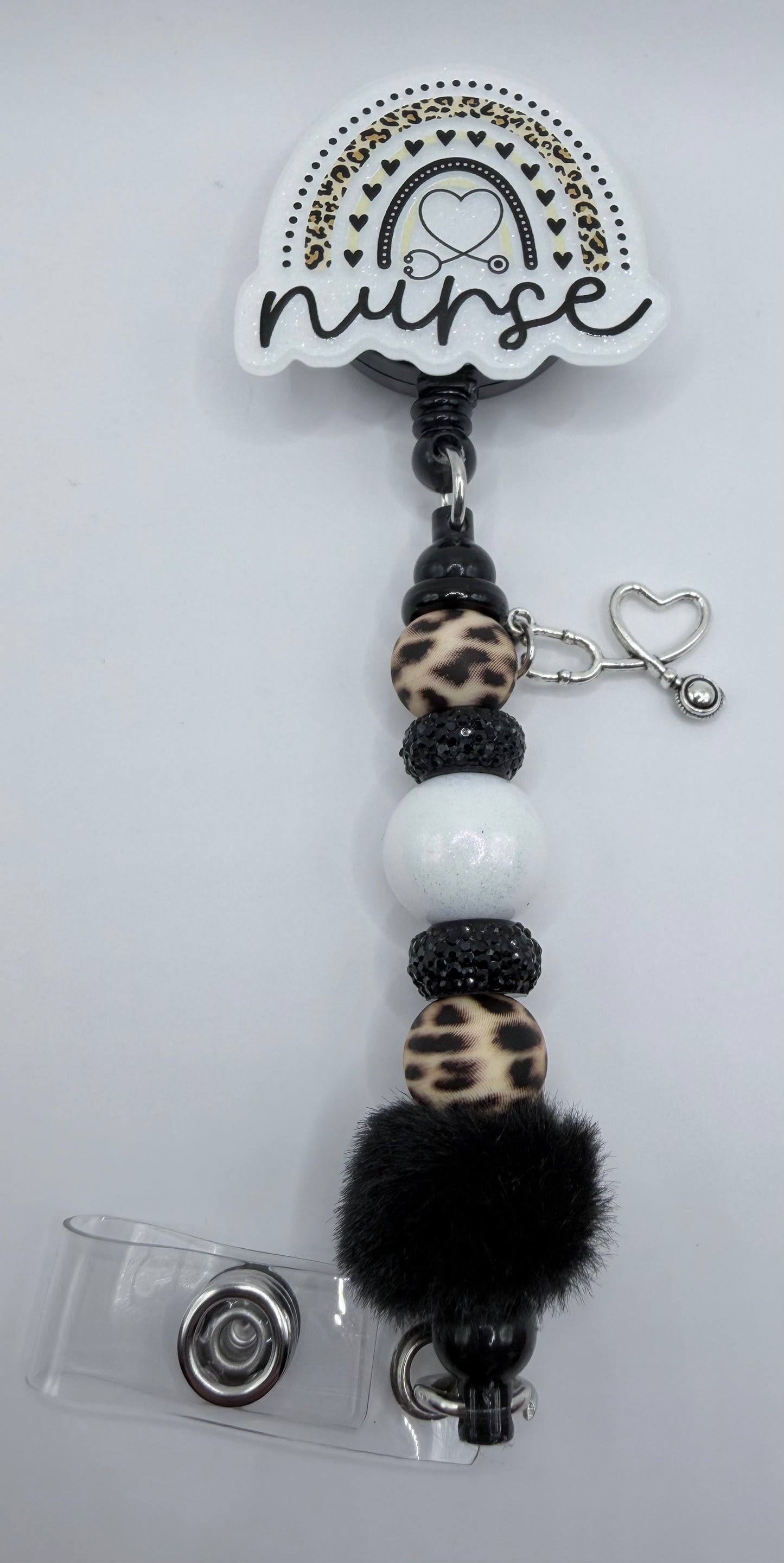 Leopard Nurse Badge Reel