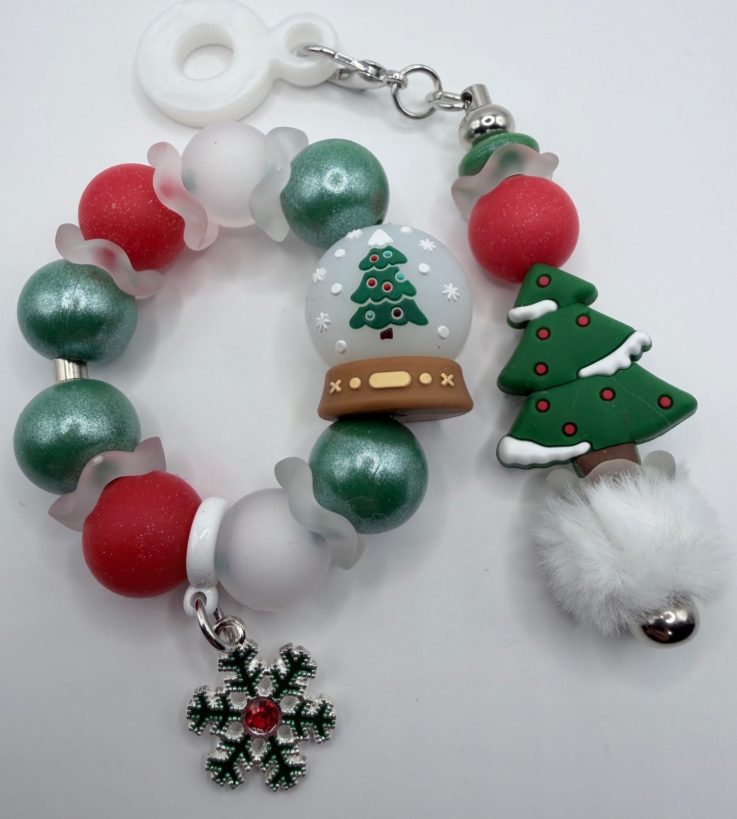 Snow Globe Tumbler Handle Bracelet & Charm