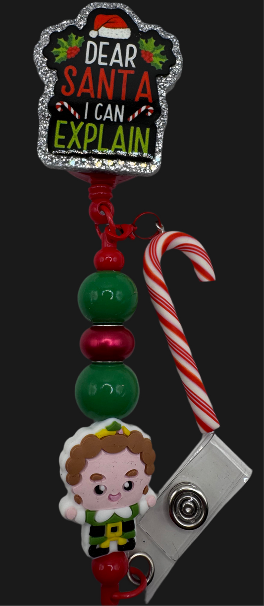 Dear Santa, I Can Explain Badge Reel