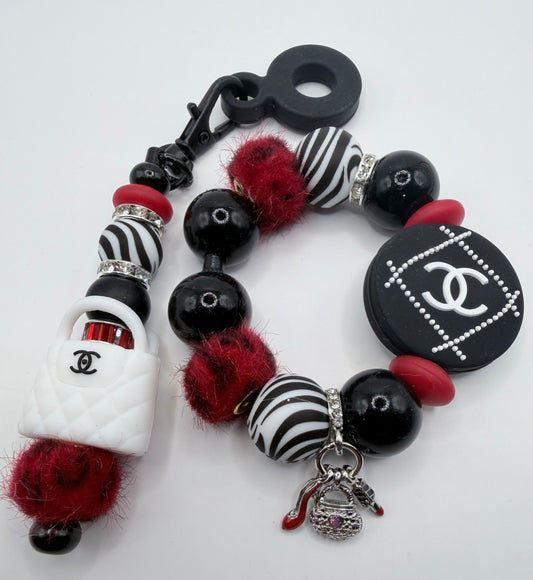 Black CC Tumbler Handle Bracelet & Charm