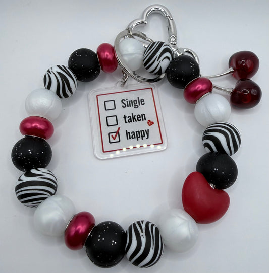 Single, Taken, Happy Wristlet