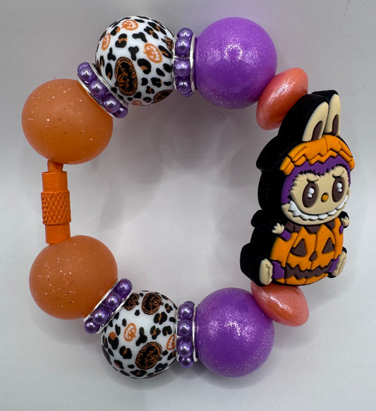 Pumpkin Labubu lookalike Handle Bracelet