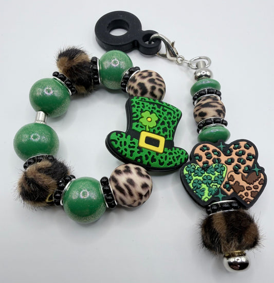 St. Patrick’s Day Tumbler Handle Bracelet & Charm