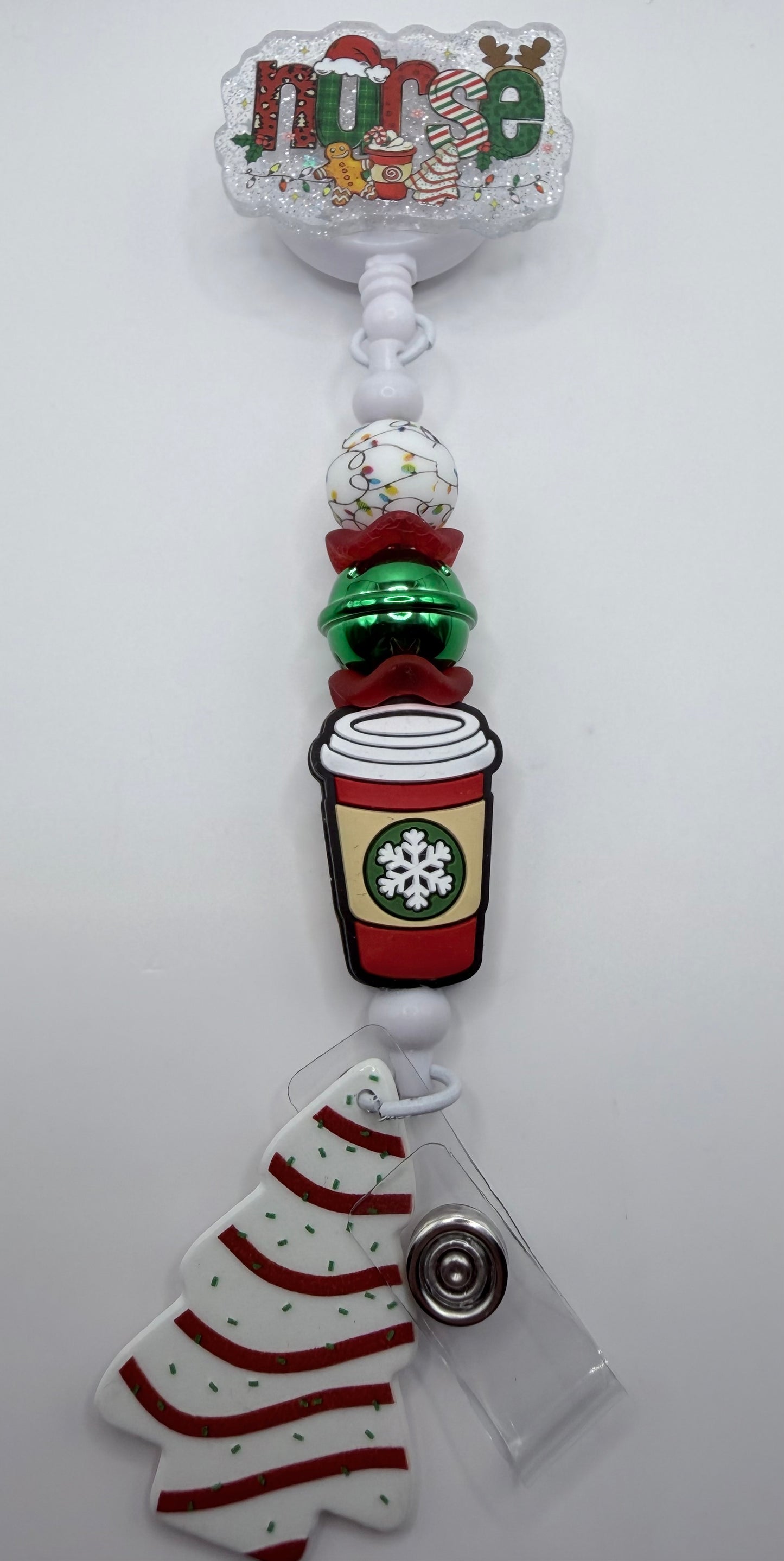 Christmas Nurse Badge Reel
