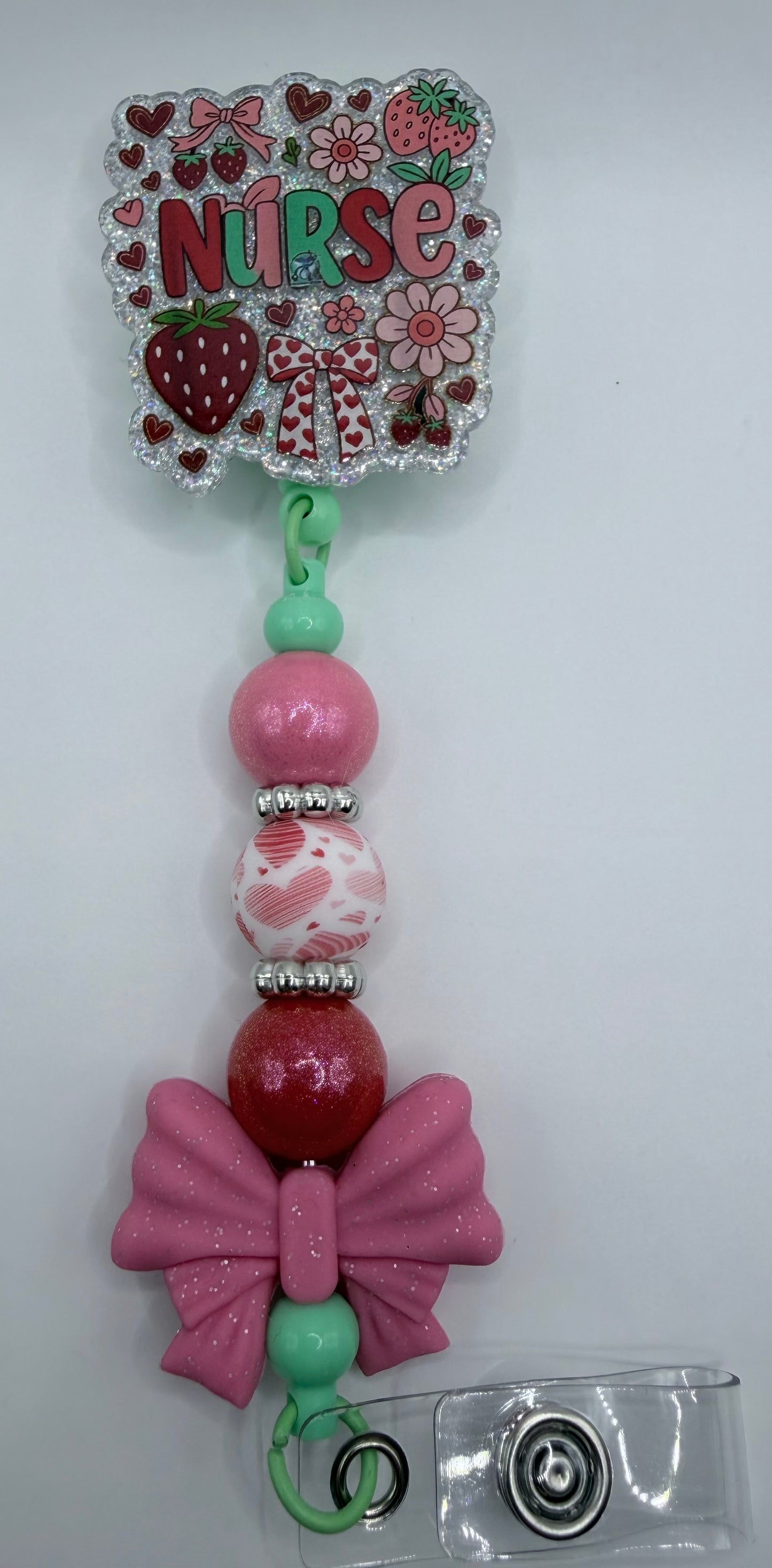 Nurse with Bow Badge Reel