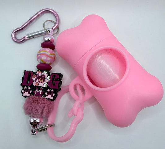 Pink/Magenta Dog Poo Bag Dispenser