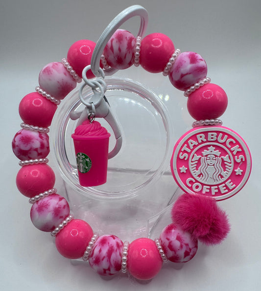 Pink Coffee Wristlet