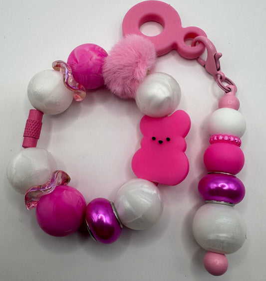 Pink Peep Handle Bracelet & Charm