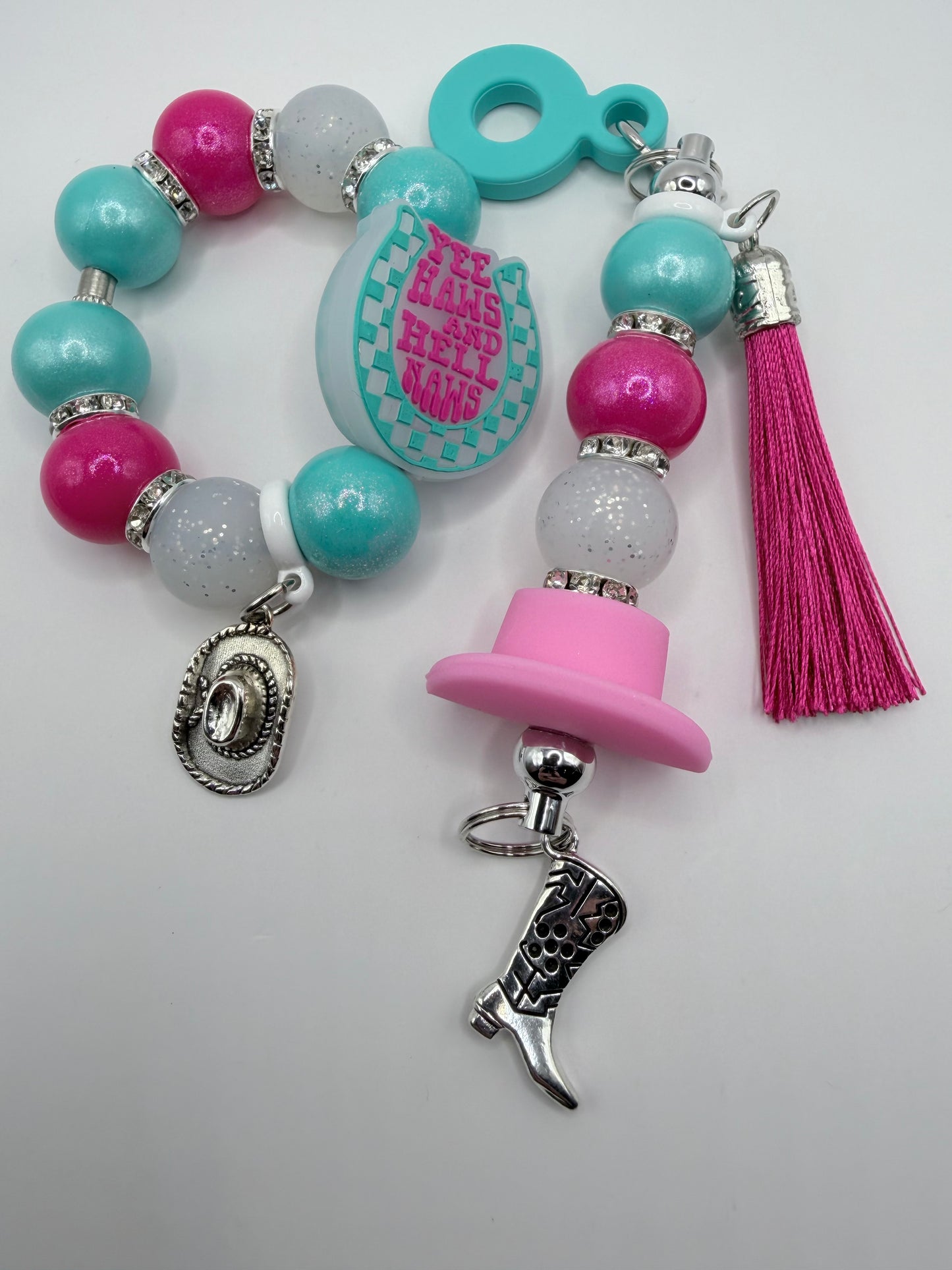 Yee Haws and Hell Naws  Tumbler Handle Bracelet & Charm