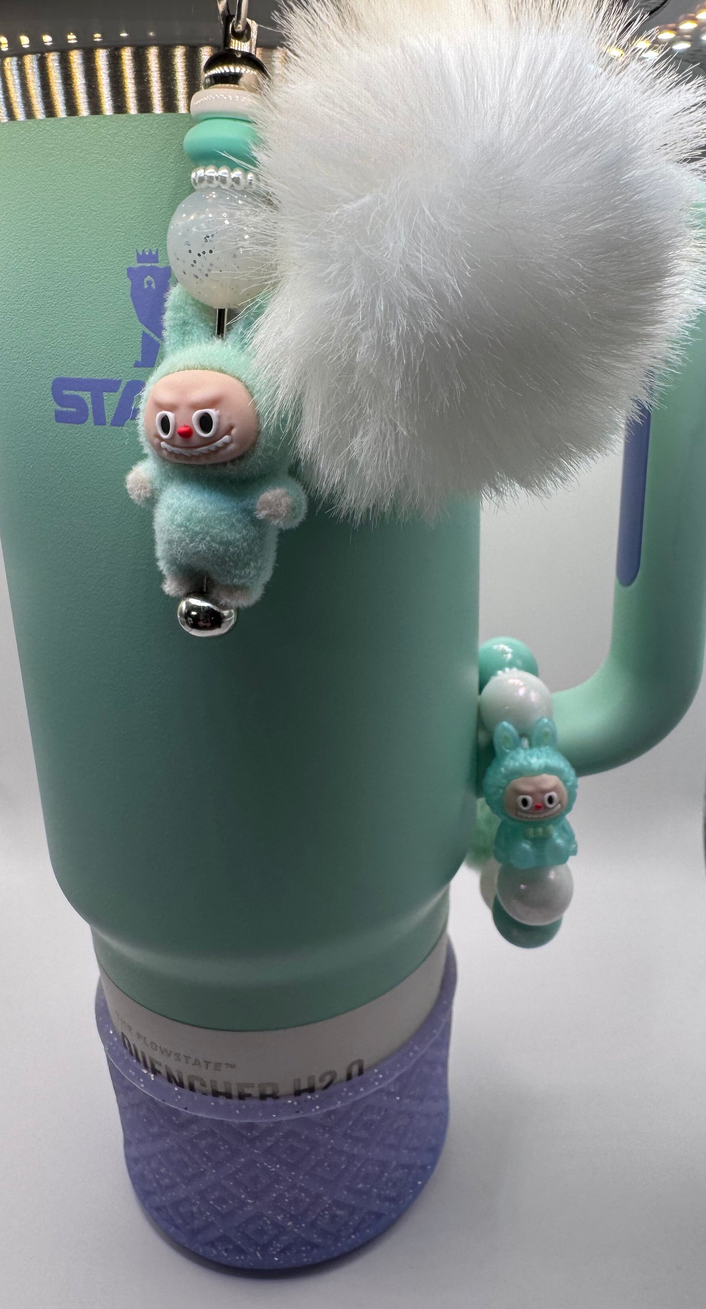 Mint Green Labubu lookalike Handle Bracelet