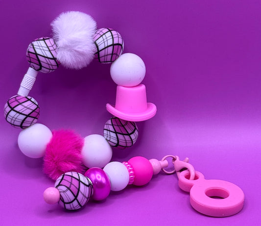 Pink Cowboy Hat Handle Bracelet & Charm