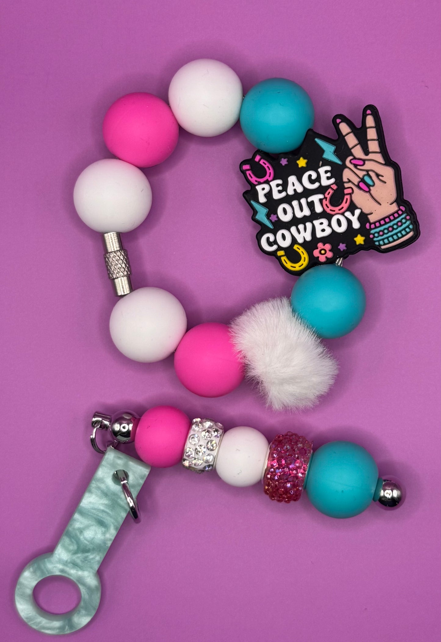 Peace Out Cowboy Handle Bracelet & Charm
