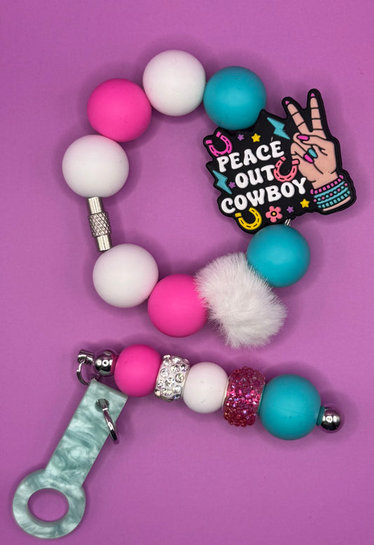 Peace Out Cowboy Handle Bracelet & Charm