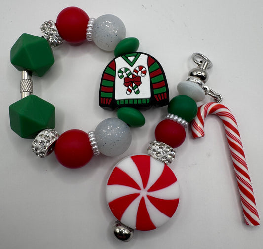 Ugly Christmas Sweater Handle Bracelet & Charm