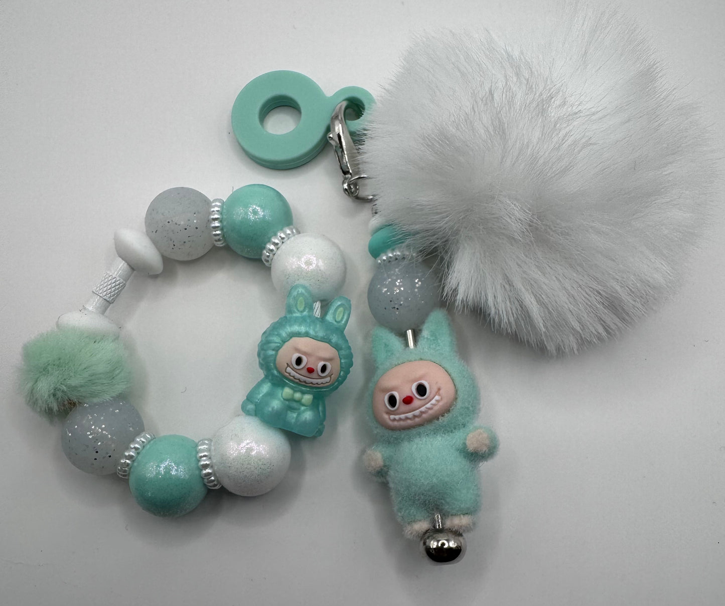 Mint Green Labubu lookalike Handle Bracelet