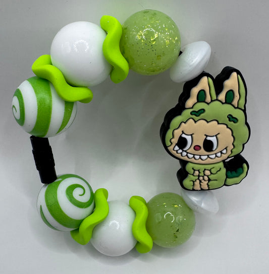 Lime Green Labubu lookalike Handle Bracelet