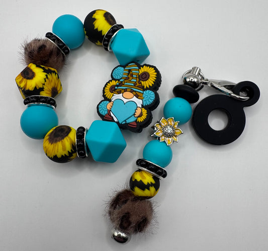 Sunflower Gnome Handle Bracelet & Charm