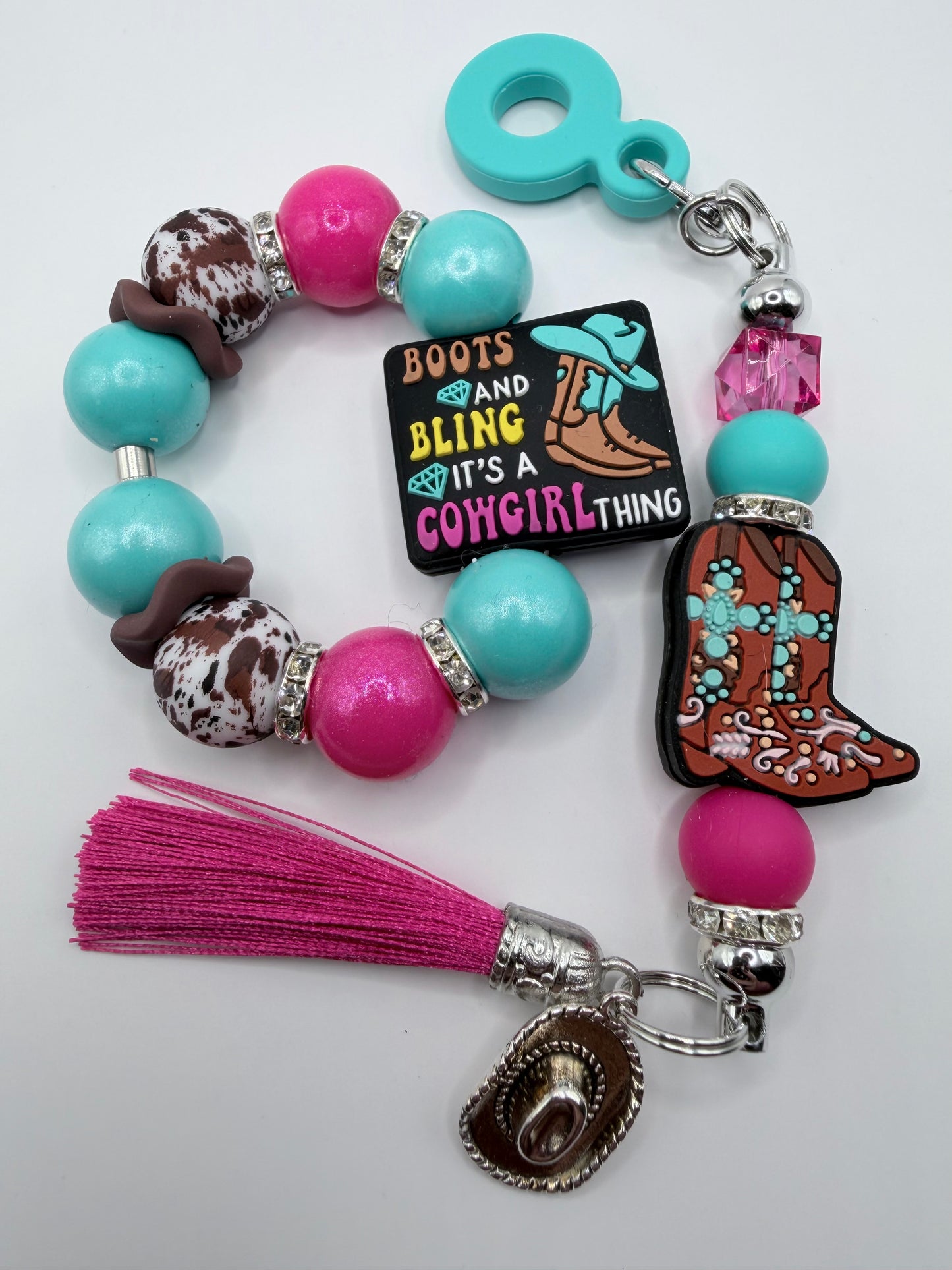 Boots & Bling, It’s A Cowgirl Thing Tumbler Bracelet & Charm