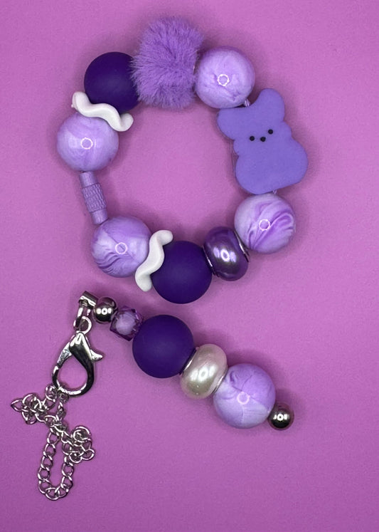 Purple Peep Handle Bracelet & Charm