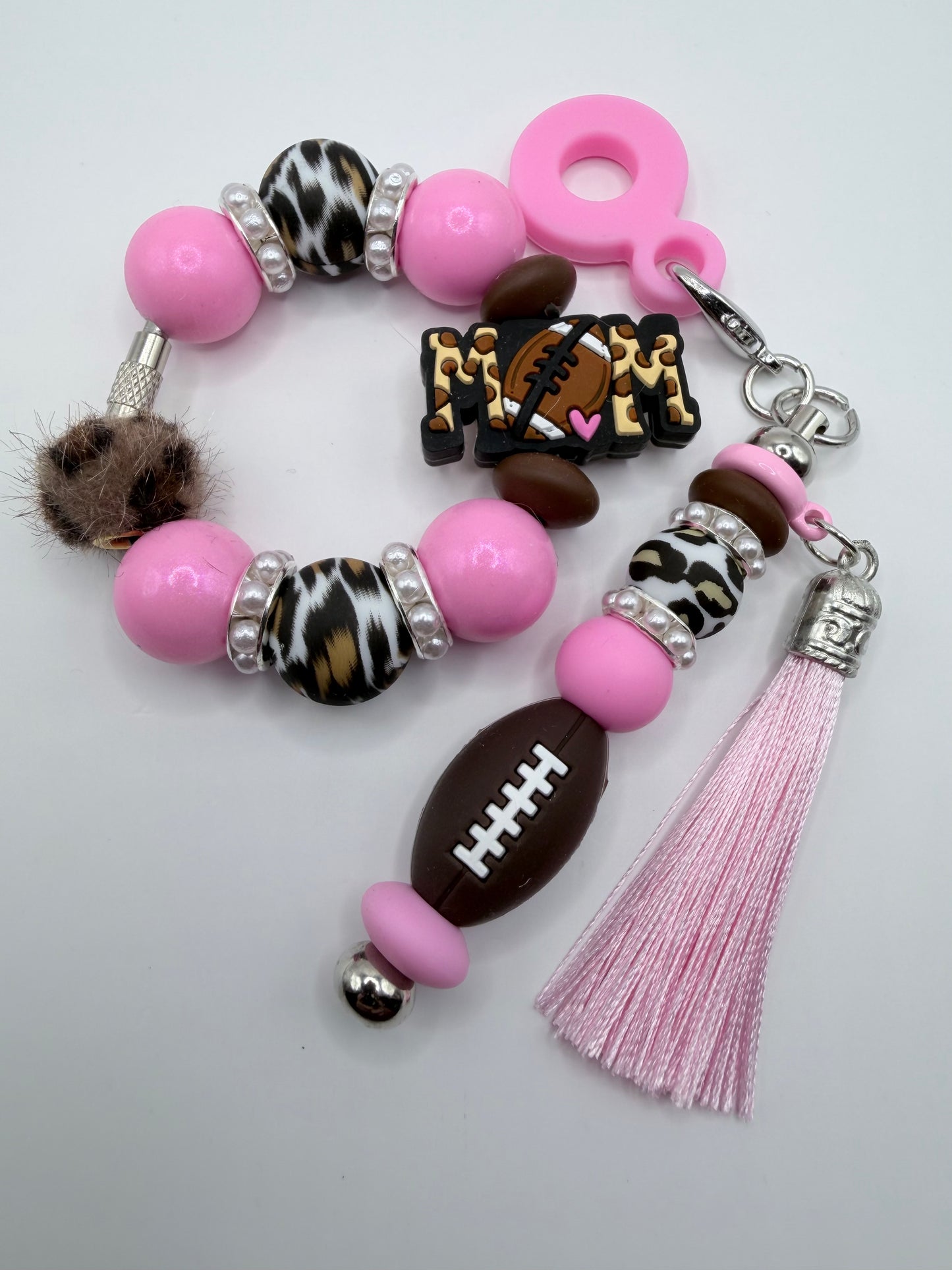 Football Mom Tumbler Handle Bracelet & Charm