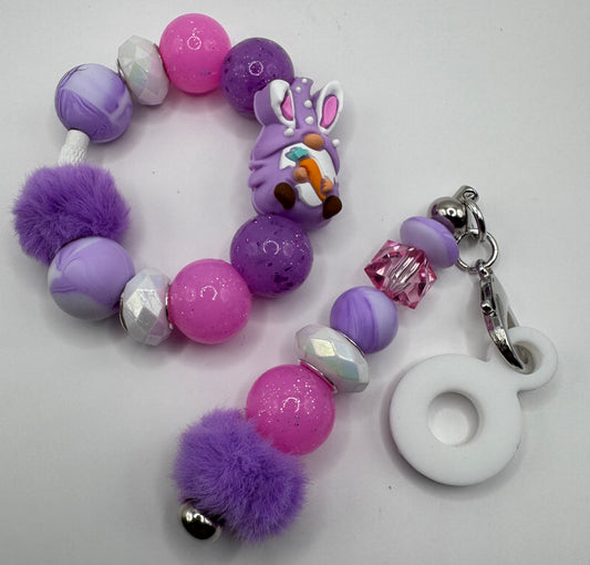 Gnome Bunny Handle Bracelet & Charm