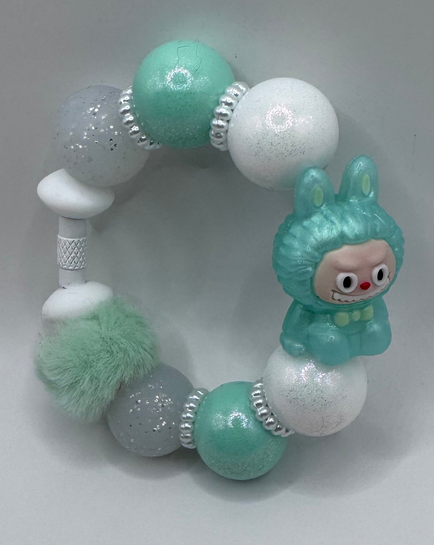 Mint Green Labubu lookalike Handle Bracelet