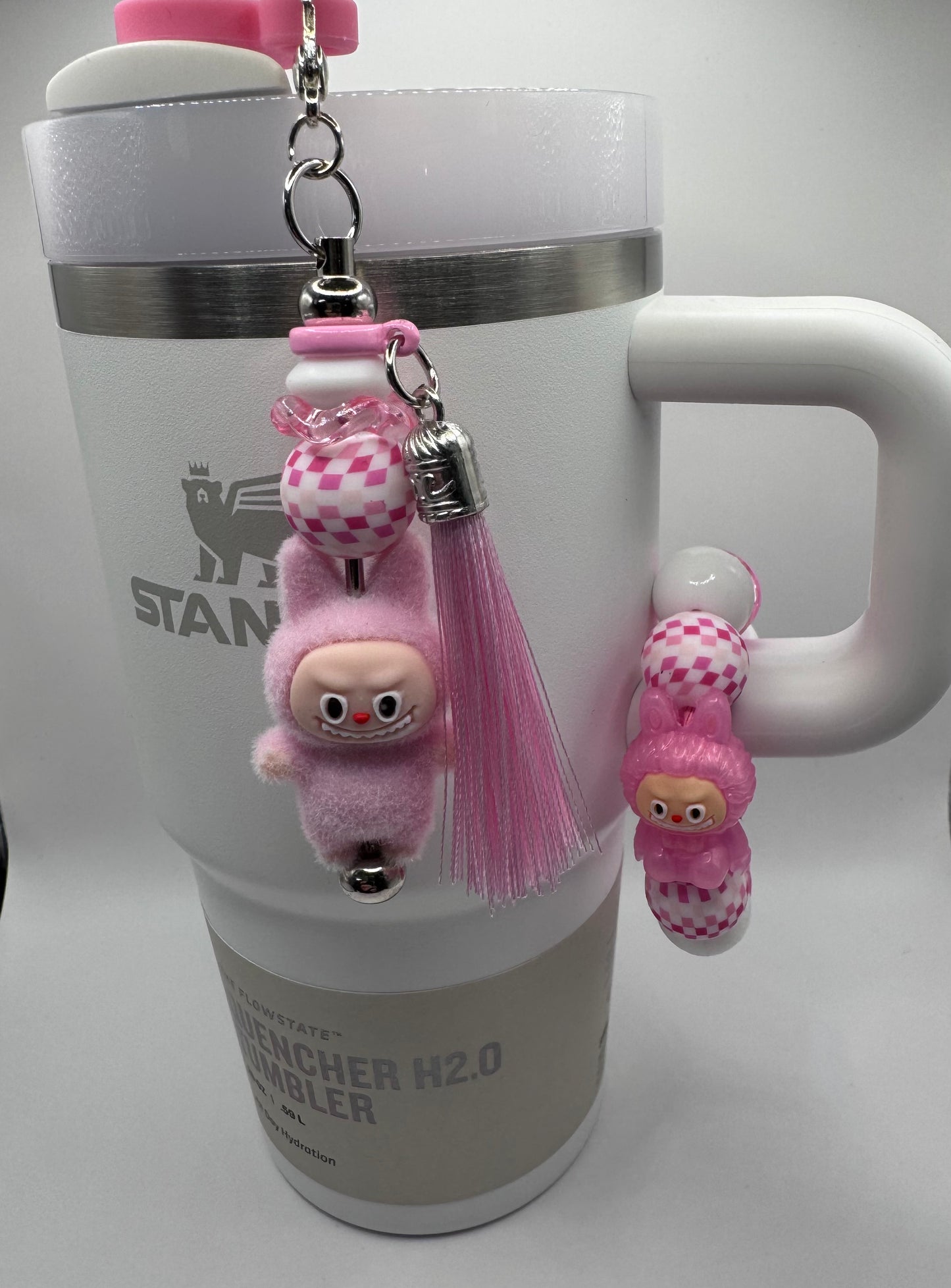 Pink Labubu (lookalike) Handle Bracelet & Charm