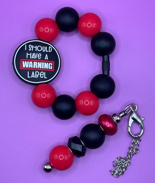 Warning Label Handle Bracelet & Charm