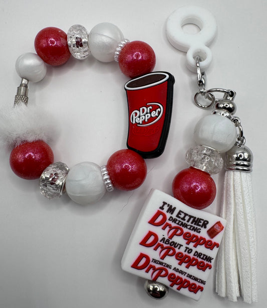 Dr Pepper Handle Bracelet & Charm