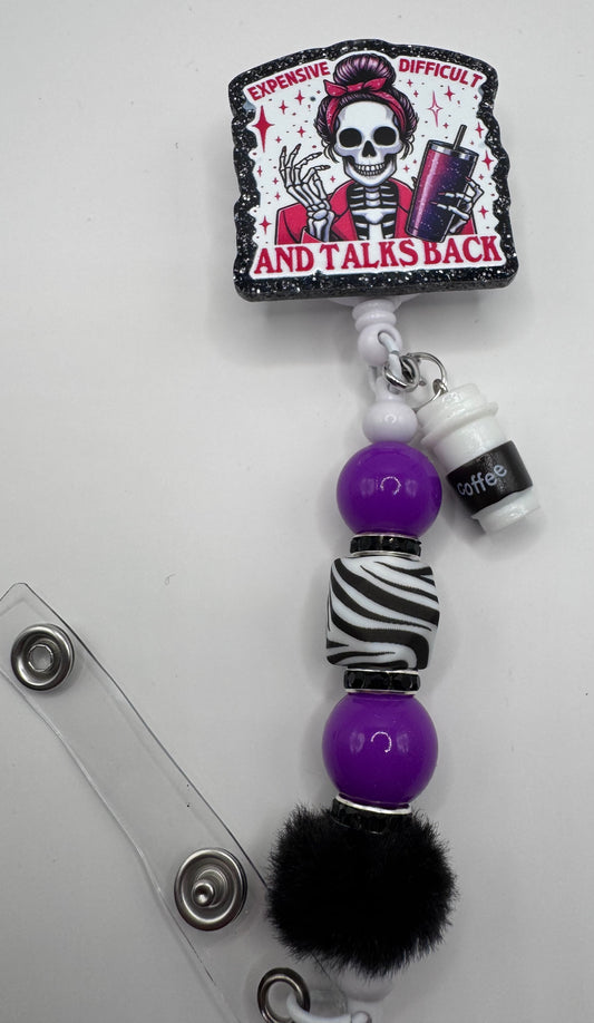 Talks Back Badge Reel