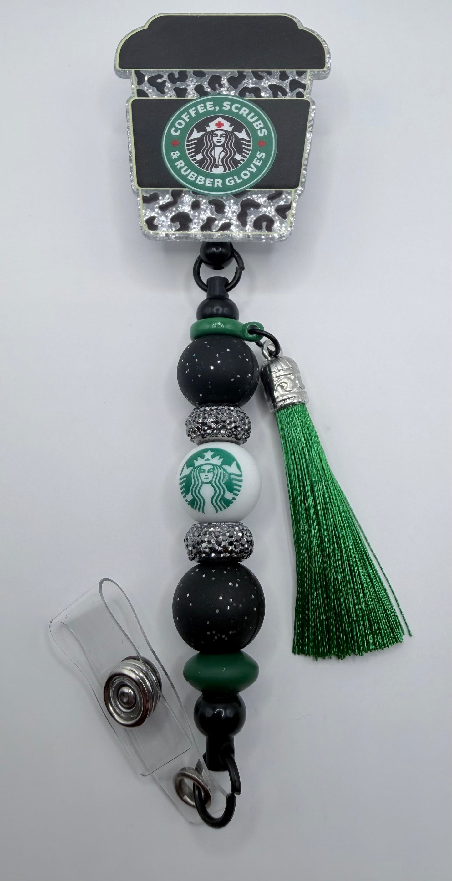 Coffee, Scrubs & Rubber Gloves Badge Reel