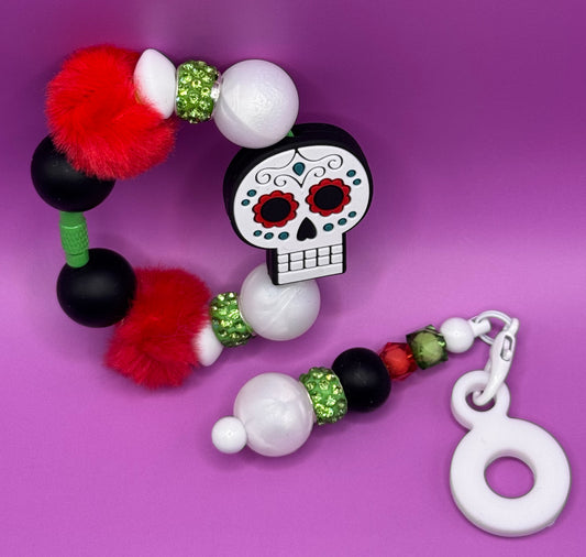 Sugar Skull Handle Bracelet & Charm